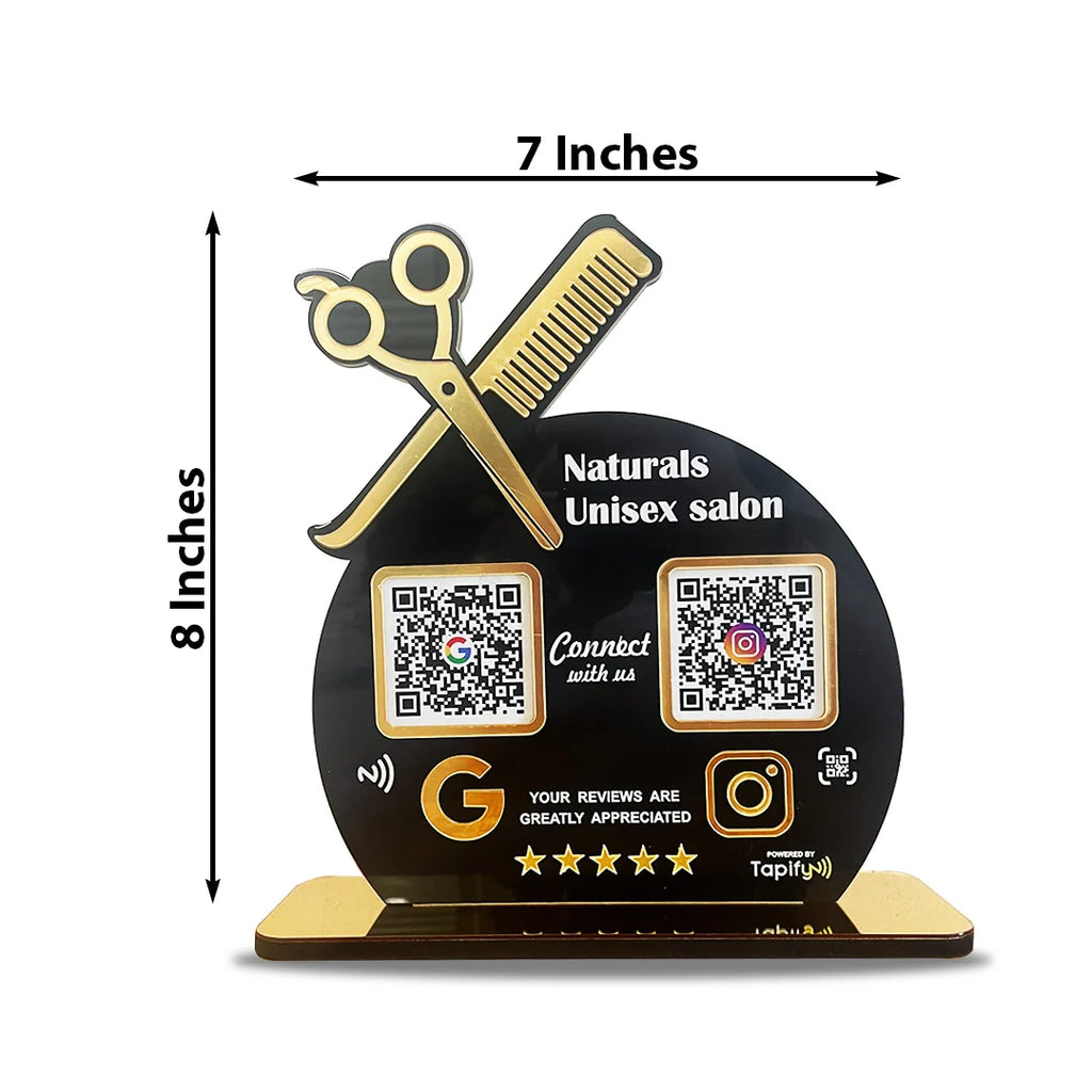 2-in-1 Tabletop Standee For Salons & Beauty Parlours