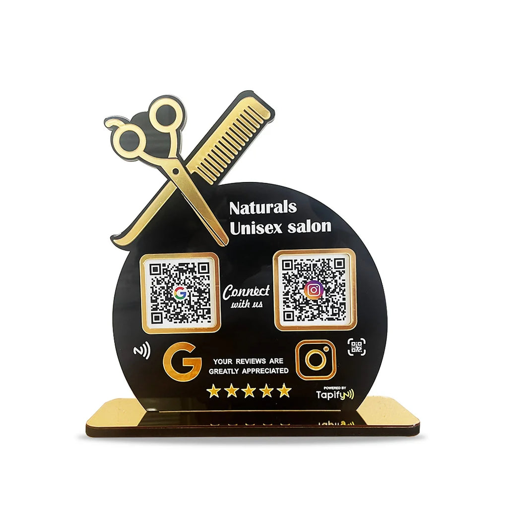 2-in-1 Tabletop Standee For Salons & Beauty Parlours