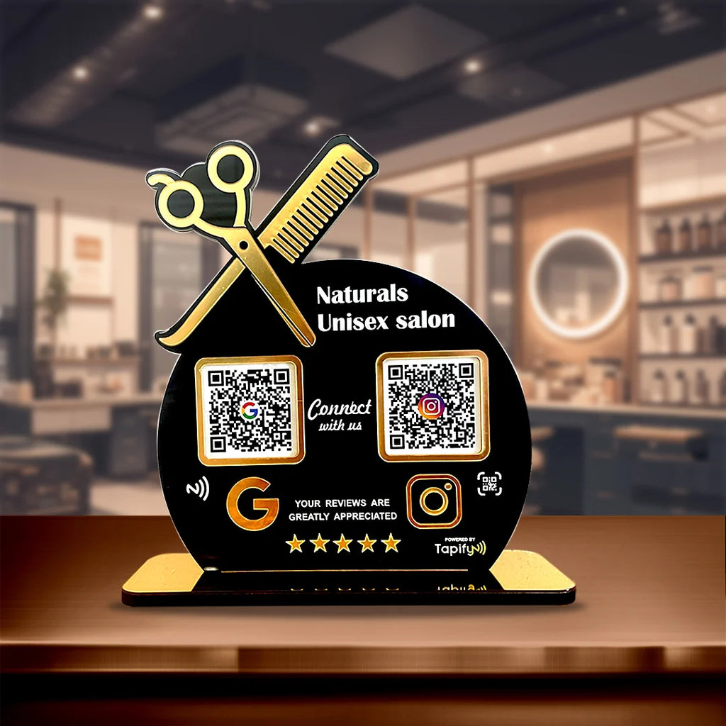 2-in-1 Tabletop Standee For Salons & Beauty Parlours
