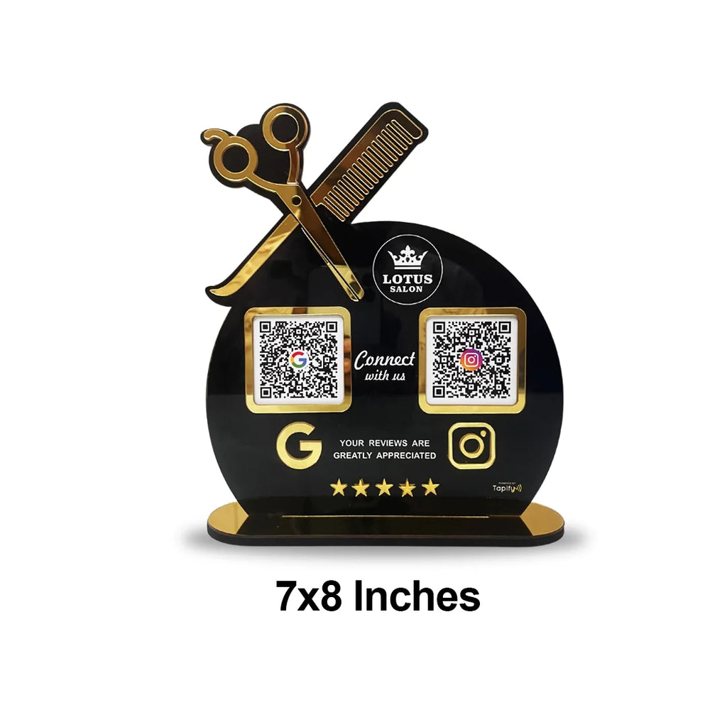 2-in-1 Tabletop Standee For Salons & Beauty Parlours