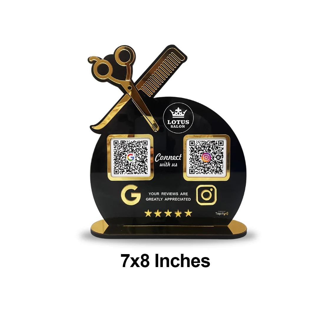2-in-1 Tabletop Standee For Salons & Beauty Parlours